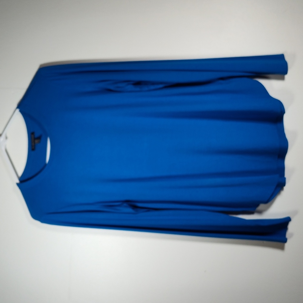 Eileen Fisher blue jersey knit long sleeve t-shirt top L